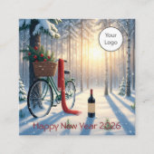 Kalender Neujahr 2026 Square Business Card Quadratische Visitenkarte (Vorderseite)