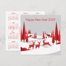 Kalender Neujahr 2027 Quadratisches Geschäftsschre