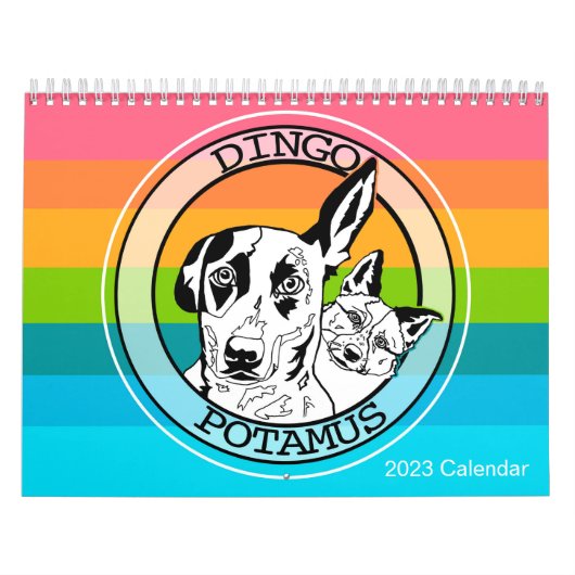 Kalender Niedliche Hunde und Dinosaurier (Titelbild)