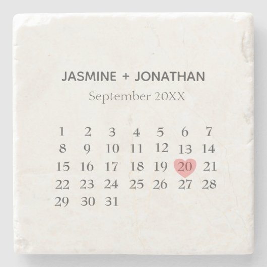 Kalender passen Sie Ihren Tag an Steinuntersetzer (Vorderseite)