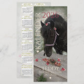 Kalender Pferd - 2026 Grußkarte (Vorne/Hinten)