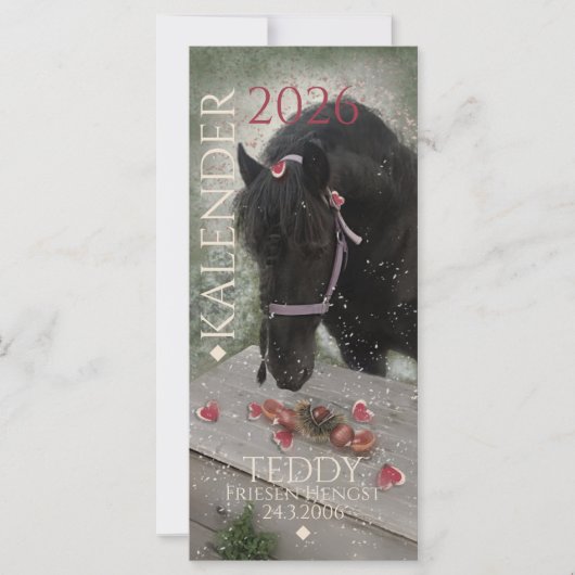 Kalender Pferd - 2026 Grußkarte (Vorderseite)
