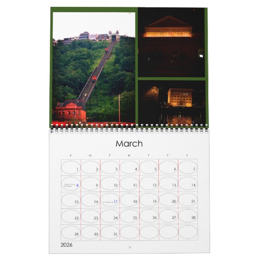 Kalender — Pittsburgh-Foto-Kalender (Mär 2026)