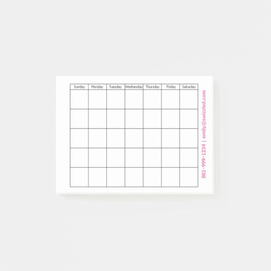 Kalender-Post-Itanmerkungen Post-it Klebezettel (Vorderseite)