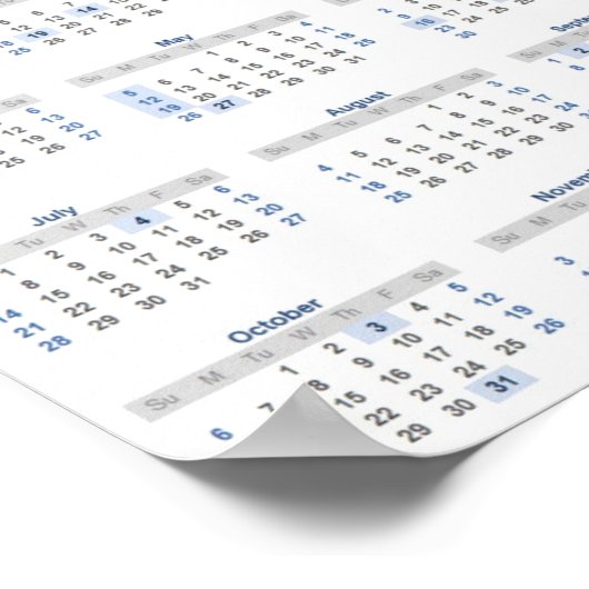 Kalender Poster (Ecke)