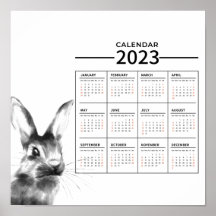 Kalender-Poster 2023 für Wasserfarben