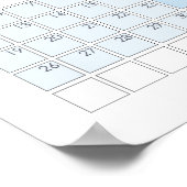 Kalender-Poster für das Jahr 2026 Poster (Ecke)