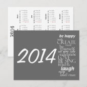 Kalender Postkarte 2014 - inspirierende Worte (Vorne/Hinten)