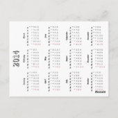 Kalender Postkarte 2014 - inspirierende Worte (Rückseite)