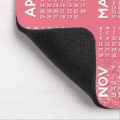 Kalender - Rosa Glitzer Mousepad (Ecke)