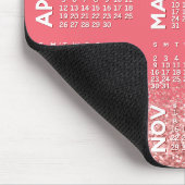 Kalender - Rosa Glitzer Mousepad (Ecke)