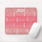 Kalender - Rosa Glitzer Mousepad (Mit Mouse)