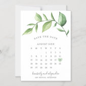 Kalender Rustikale Vegetation Save the Date Magneteinladung (Vorderseite)
