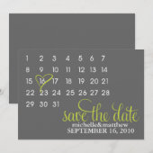 Kalender Save the Date, der Mitteilungen Wedding Einladung (Vorne/Hinten)