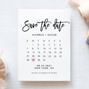 Kalender Save the Date Karte