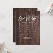 Kalender Save the Date mit Foto Karte (Vorderseite/Rückseite Beispiel)