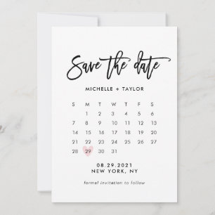 Kalender Save the Date mit Foto Karte