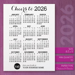 Kalender Schwarz-weiß Business - Urlaub Briefbogen