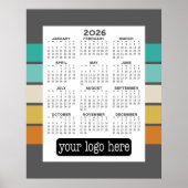 Kalender - Schwarz-weiße Grundvoraussetzung Poster (Vorne)