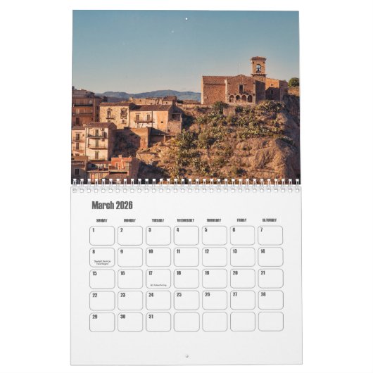 Kalender Sizilien-Italien (Mär 2026)