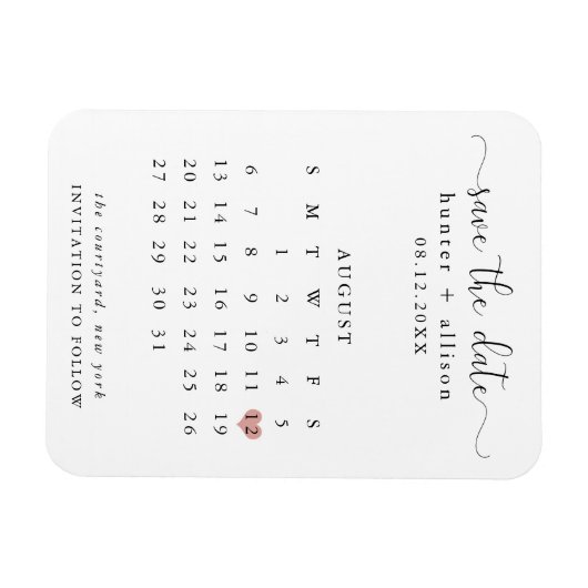 Kalender speichern im Datumsfenster Magnet (Horizontal)