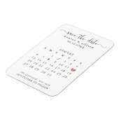 Kalender speichern im Datumsfenster Magnet (Linke Seite)