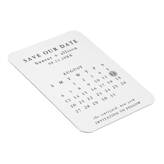 Kalender speichern im Datumsfenster Magnet (Rechte Seite)