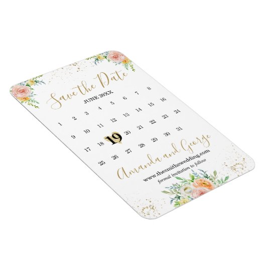 Kalender Speichern Sie die Blume des Datums Magnet (Rechte Seite)