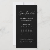 Kalender-Standrahmen für Hochzeitsskalender-Foto G Save The Date (Rückseite)