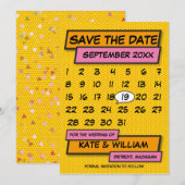 Kalender Termin vormerken Spaß Retro Comicbuch Save The Date (Vorne/Hinten)