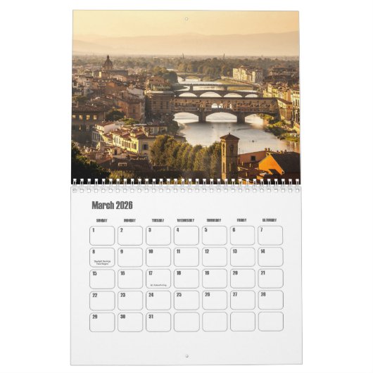 Kalender Toskana-Italien (Mär 2026)