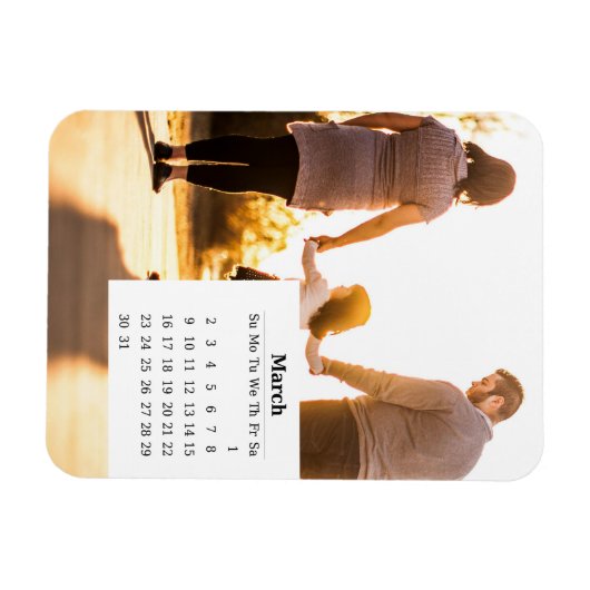 Kalender überlagern März 2025 Magnet (Horizontal)
