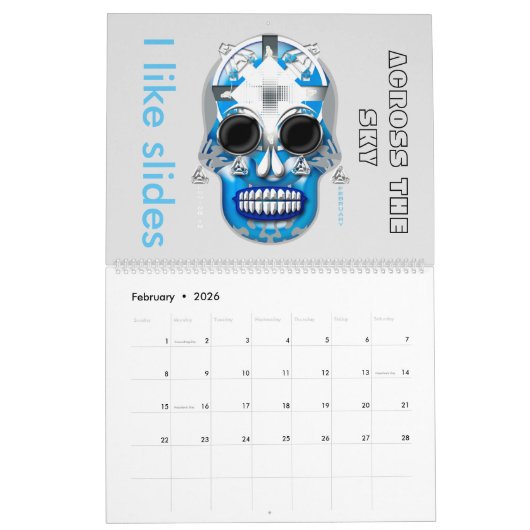 Kalender, verrückte lustige Schädel 2019 Kalender (Feb 2026)
