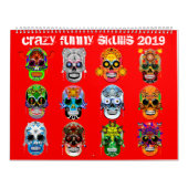 Kalender, verrückte lustige Schädel 2019 Kalender (Titelbild)