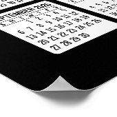 Kalender - Vertikales Foto im mittleren Schwarz Poster (Ecke)