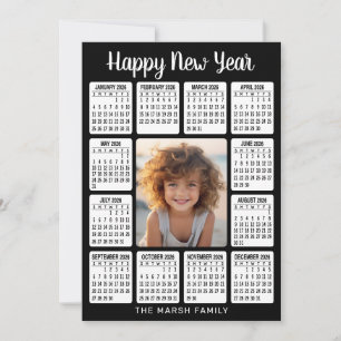 Kalender - Vertikales Foto in der Mitte Feiertagskarte