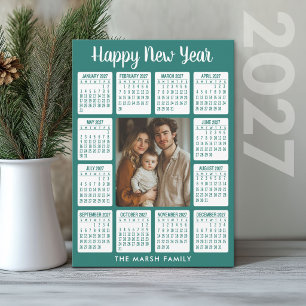 Kalender - Vertikales Foto in der Mitte Feiertagskarte