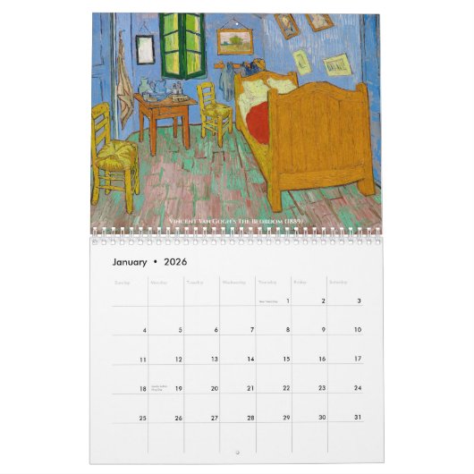 Kalender Vincent Van Gogh 2024 (Jan 2026)