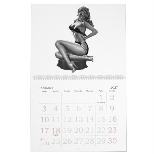 Kalender Vintage Button-up Girls 13 Bilder (Jan 2027)
