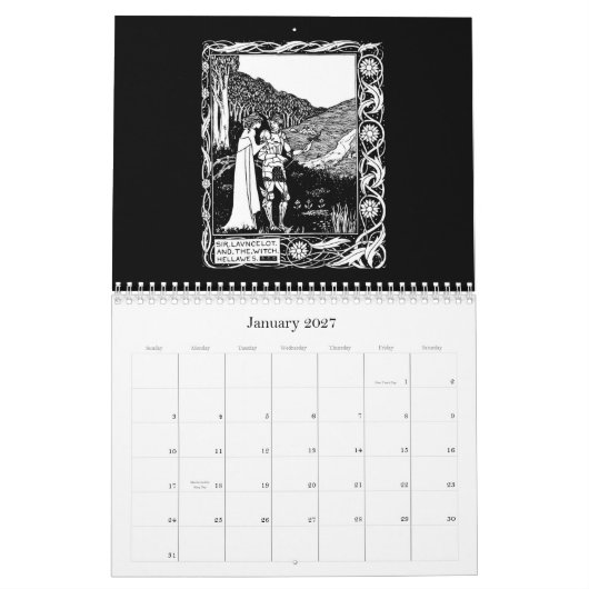 Kalender-Vintage Illustration-Aubrey Beardsley Kalender (Jan 2027)