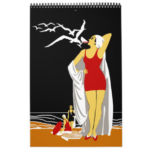 Kalender Vintage Retro-Bilder Postings 2 Schlicht