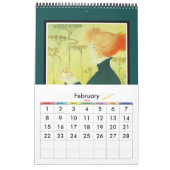 Kalender Vintage Retro-Bilder Schlichte Postings (Feb 2026)