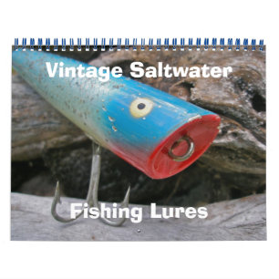 Kalender Vintage-Salzwasser-Angelfischköder