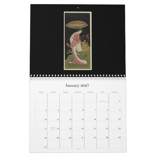 Kalender-Vintager Japaner Art-1 Kalender (Jan 2027)