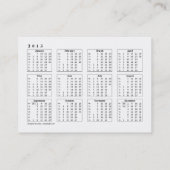KALENDER Visitenkarte (Rückseite)