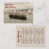 Kalender-Visitenkarte der Hong Visitenkarte (Vorne/Hinten)