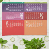 Kalender - Volles Jahr mit funkelnden bunten Monat Geschirrtuch (Gefaltet)