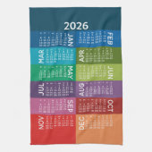 Kalender - Volles Jahr mit funkelnden bunten Monat Geschirrtuch (Vertikal)