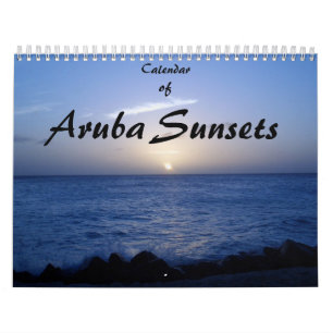 Kalender von Aruba-Sonnenuntergängen