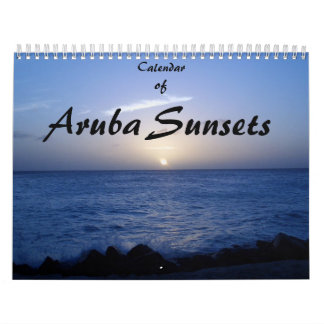 Kalender von Aruba-Sonnenuntergängen